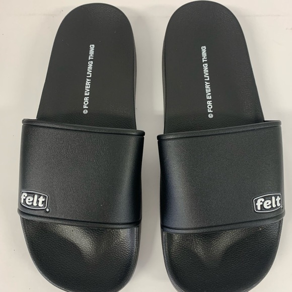 NWOT Felt Everyday Slides in Black Size:44 - Picture 4 of 5